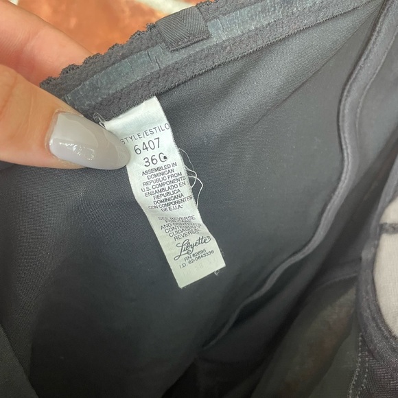 Vintage Lilyette black lace lined strapless bodysuit - Picture 6 of 7